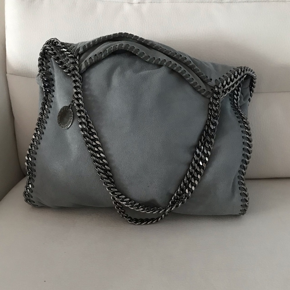 PRE-LOVED Stella McCartney Falabella Medium Tote Bag, Baby Blue, $350